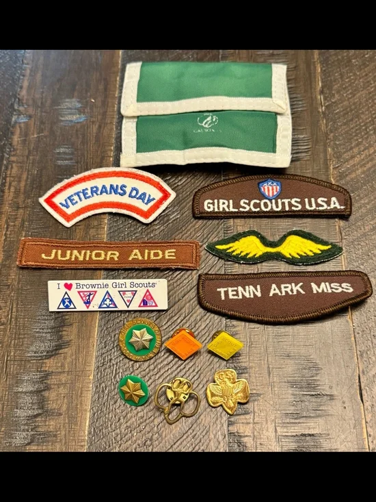 13 Various Girl Scout Pins and Badges