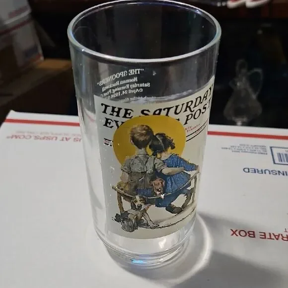 Vintage Saturday Evening Post Glass Tumbler