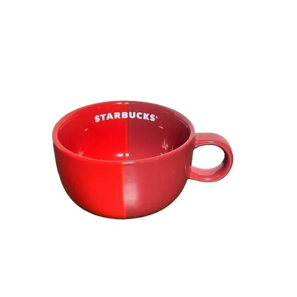 Starbucks 2021 Holiday Red Color Dip 16oz Coffee Mug Soup Bowl