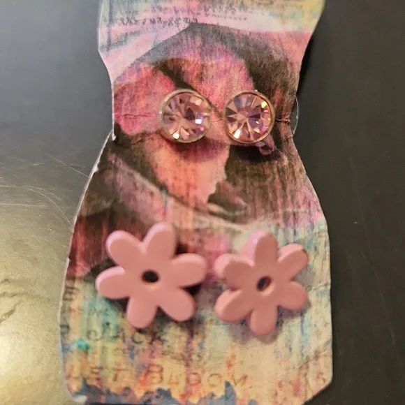 Pink Pierced Earrings