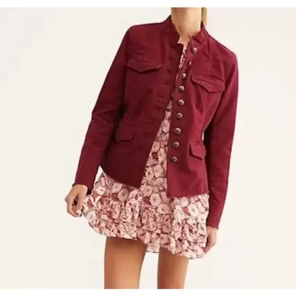 Free people‎ M Red Ella women's utility Jacket