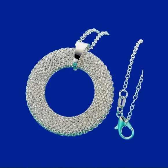925SS ROUND CIRCLE WEAVE PENDANT‎