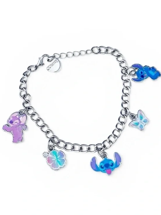 DISNEY Lilo and Stitch Charm Bracelet or Anklet Girls Ohana 7” Extender