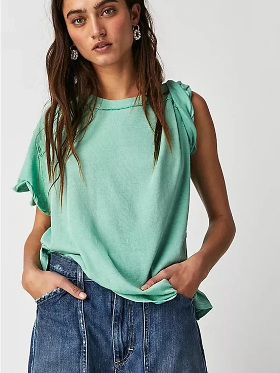 We The Free FP Linen Blend BF Tee