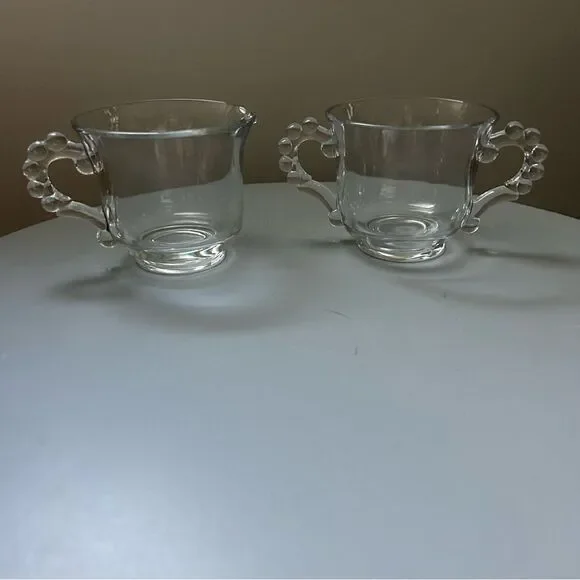 Imperial Glass Candlewick Vintage Collectible Sugar & Creamer Set