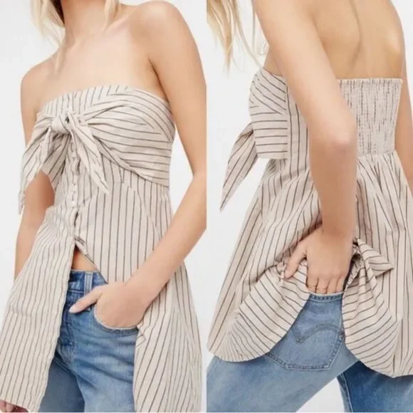 Free People Heartbreaker Stripe Tube Top XS