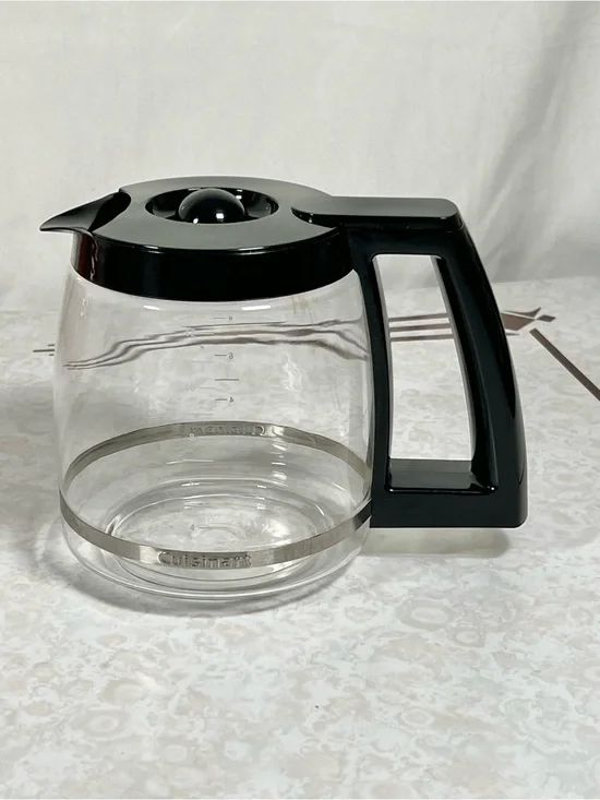 Cuisinart Clear Glass Coffee Carafe with Black Lid & Handle