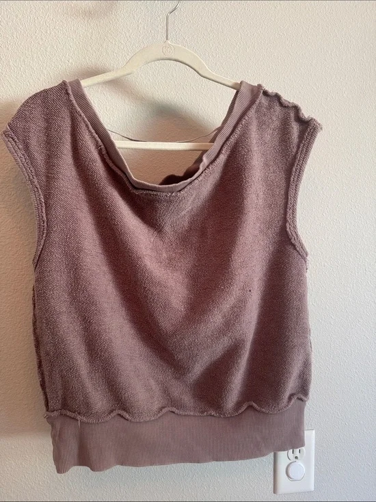 Free People Mauve/Pink Sleeveless Knit Tank
