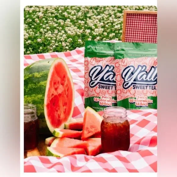 NEW Y’ALL WATERMELON WHIRL SWEET TEA SEALED IN FACTORY PACKAGE. 10 GALLONS WORTH