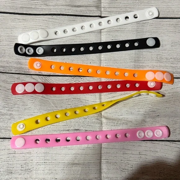 Assorted Silicone Bracelets- 6 Total