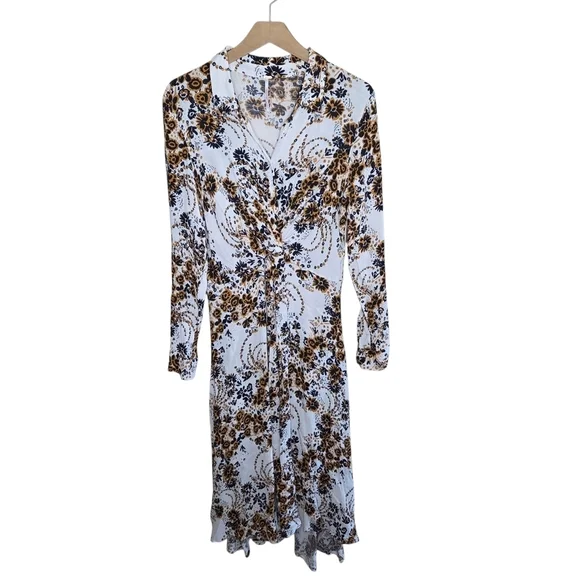 Free People | Boho Tough Love Long Sleeve Midi Shirt Dress Size 10