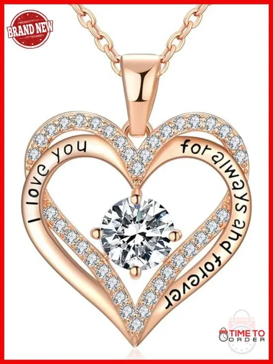 S925 Sterling Silver Birthstone Heart Pendant Necklace