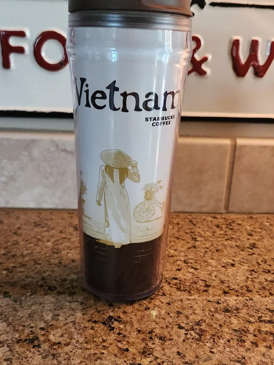 Starbucks Vietnam Travel Tumbler - White & Brown