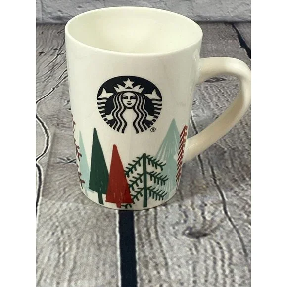 Starbucks 14‎ oz 2019 Logo Siren Mermaid Holiday Christmas Tree Coffee Tea Mug