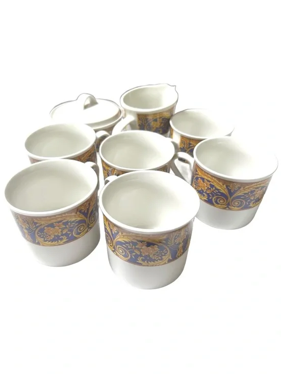 Lynns Fine China Coffee/Tea Set with Creamer and Sugar Bowl