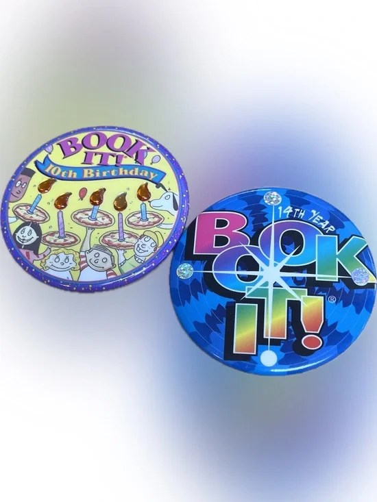 Book It Pins 10th Birthday & 14th Year Vintage 90s