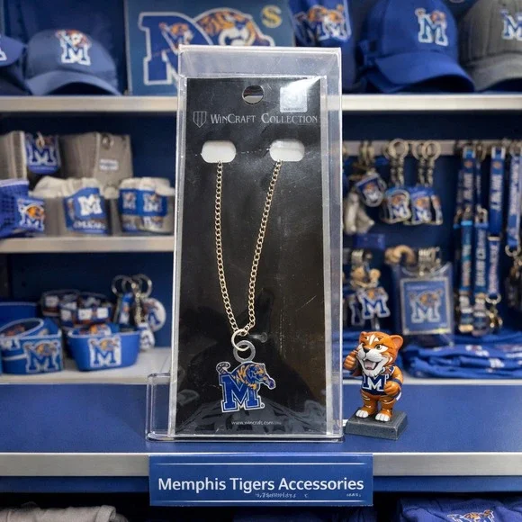 WinCraft Memphis Tiger Necklace Silver Tone Team Logo Pendant Collegiate Jewelry