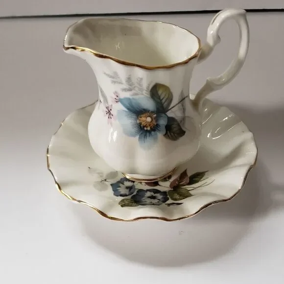 Royal Dover Bone China Creamer & Saucer