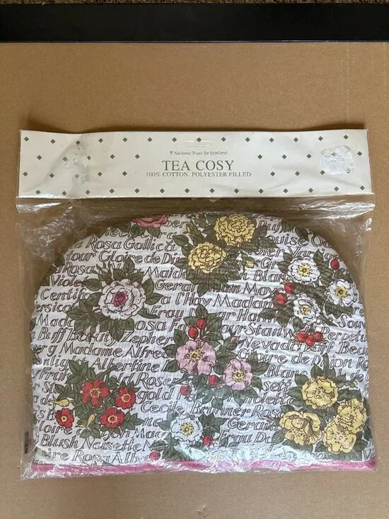 National Trust For Scotland Tea Cosy Teapot Cover Historic Roses Cotton Made UK