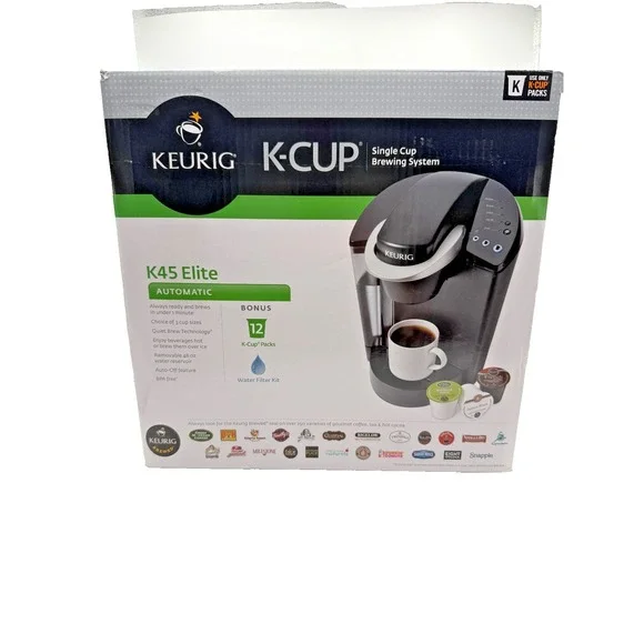 New In Box Keurig K Cup K45 Elite Single Cup Brewing System Black Discontinued