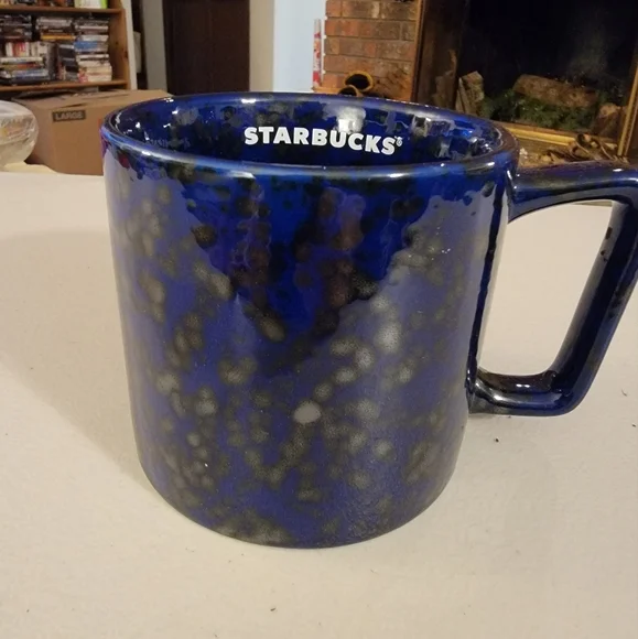 Starbucks‎ 2020 Radiant Cobalt Blue Speckled Ceramic Coffee Mug 14Oz