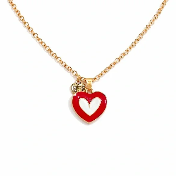⚜️  Red Heart Pendant Necklace