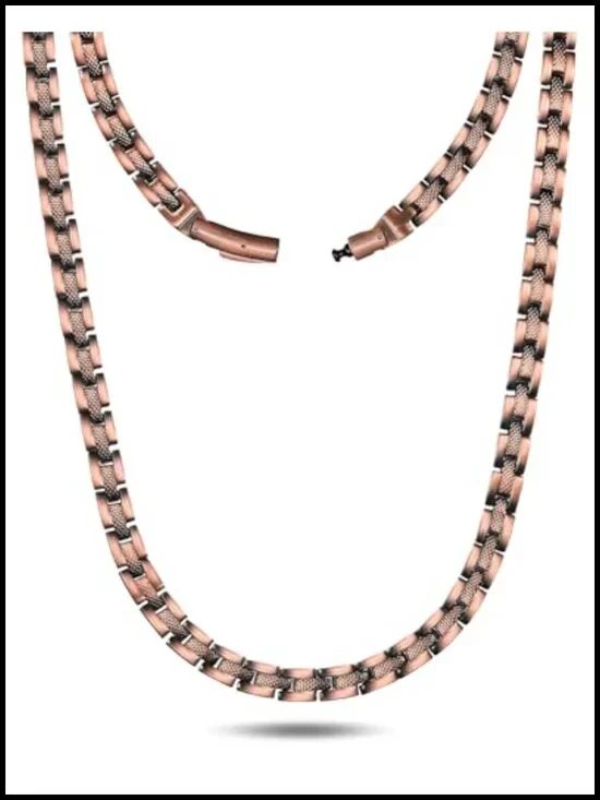 99.99% Pure Copper Magnetic Therapy Necklace with Neodymium Magnets