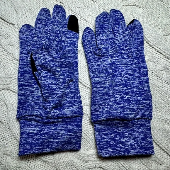 All in Motion Blue Touchscreen Gloves / Running Sports Wicking #1172
