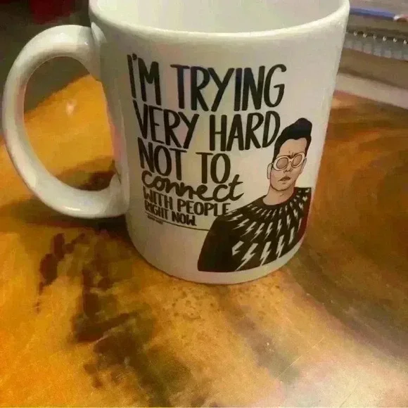 Schitt’s Creek Mug, David Rose,‎ “I’m trying very hard not to connect with…