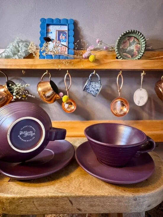 California Pantry Vintage 1999 Large Latte Cup and Saucer Set