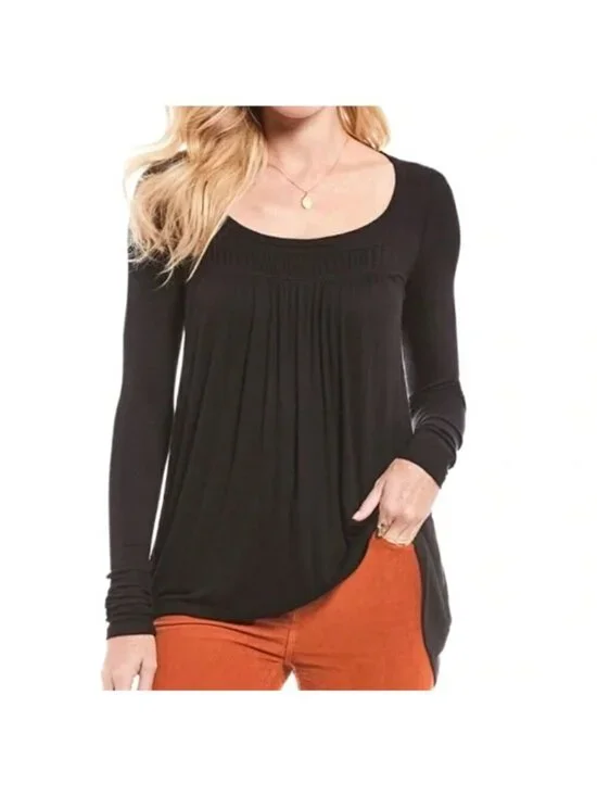 We the Free x Free People Love Valley Top Black Long Sleeve Size XS
