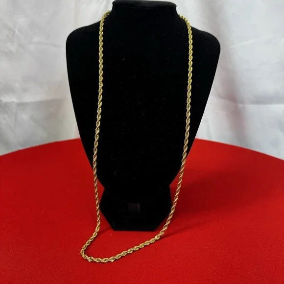 Vintage Gold‎ Tone Rope Chain 14-15