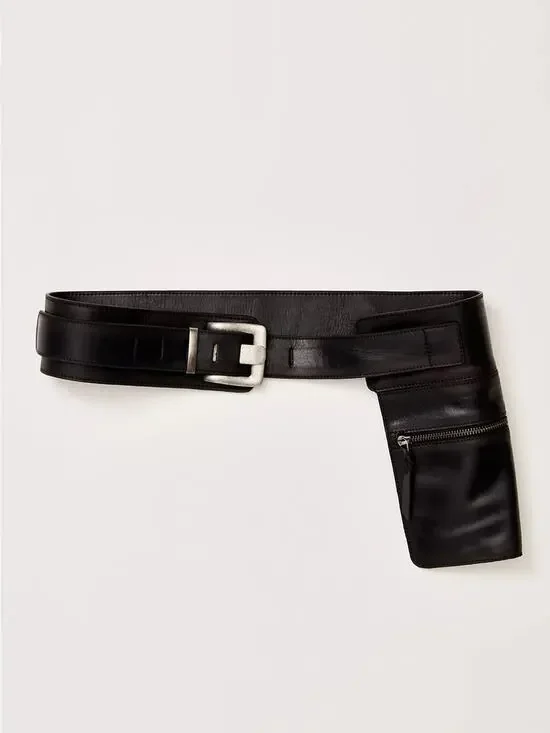 Free People Billie Leather Pocket Belt