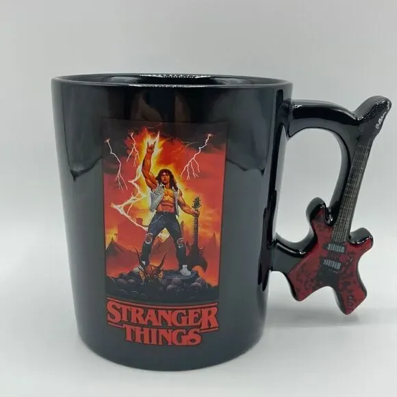 New! Netflix Stranger Things Eddie Coffee Mug with Guitar Handle