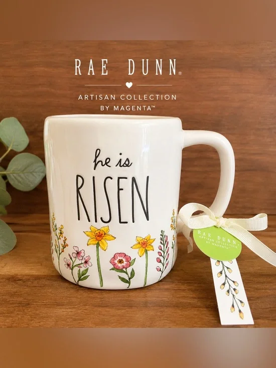 Rae Dunn. “He is RISEN” Mug