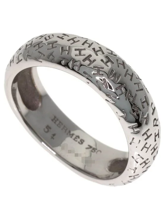 Hermes Toube 54 Ring 18k White Gold