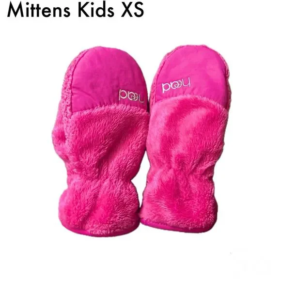 HEAD Girl's Pink Plush Mittens Size XS
