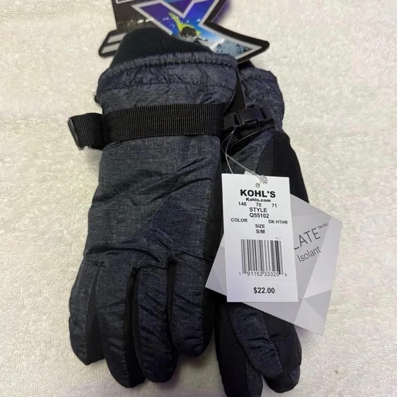 Kohl's Charcoal Kids Winter Gloves