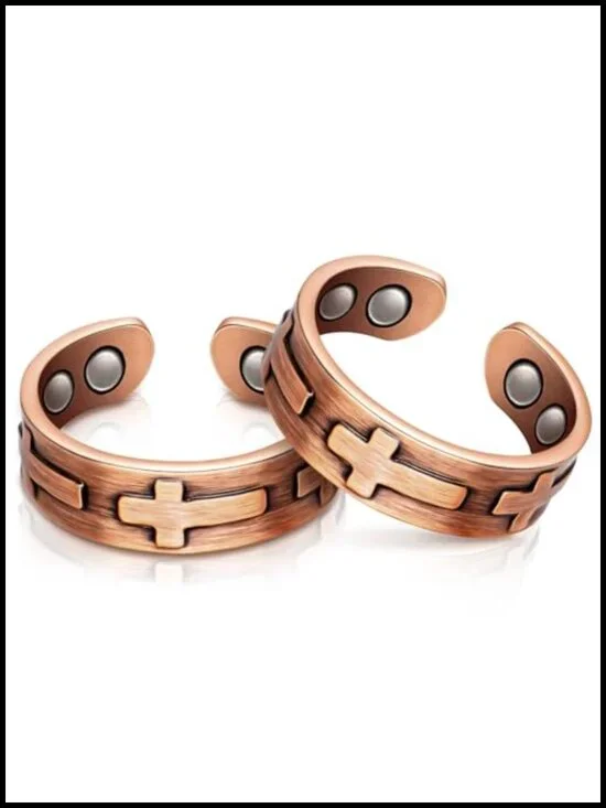 Adjustable Pure Copper Ring with 3500 Gauss Magnets for Joint Support