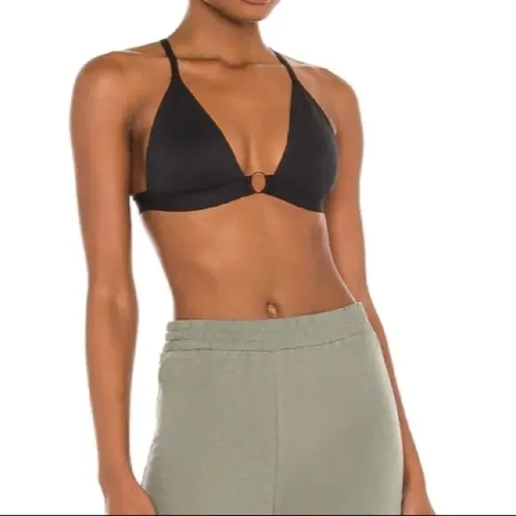 NWT Free People Oh Scuba Bralette In Black Sz M