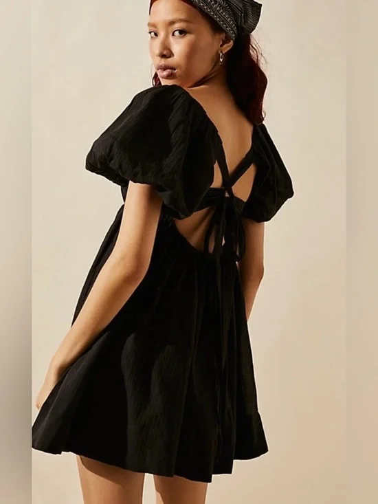 NWT free people marina mini dress Bohemian babydoll style sz XS