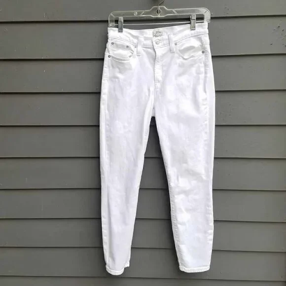 J Crew White Lookout High Rise Skinny Crop Jeans size 29