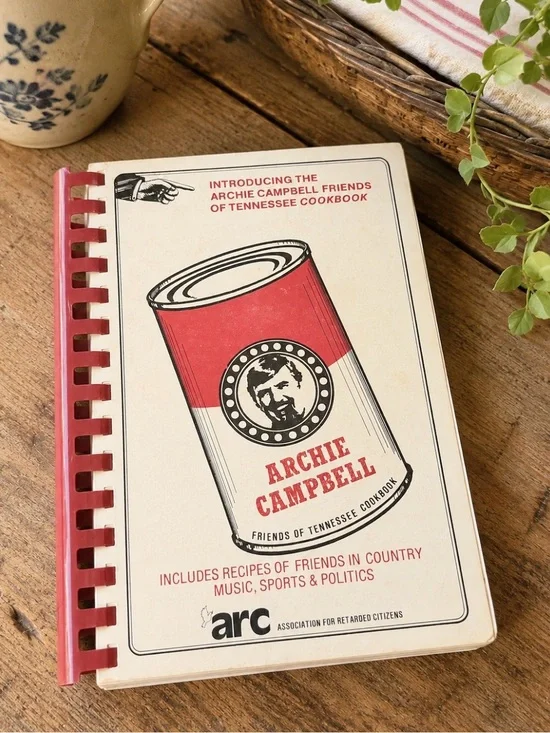 Vintage 1984  Archie Campbell Tennessee Cookbook.