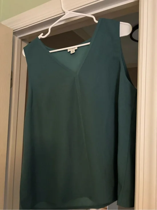 J. Crew Teal V-Neck Shell