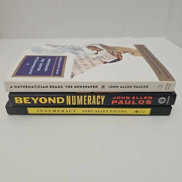 Lot of 3 Mathematics Books by John Allen Paulos - Science Nonfiction‎ Collection