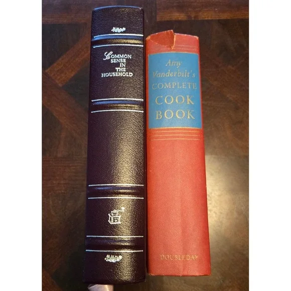 Vintage Cookbook Lot‎ Amy Vanderbilt Andrew Warhol Common Sense in the Household
