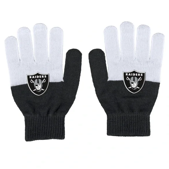 Las Vegas Raiders WEAR by Erin Andrews Women's Color-Block Gloves