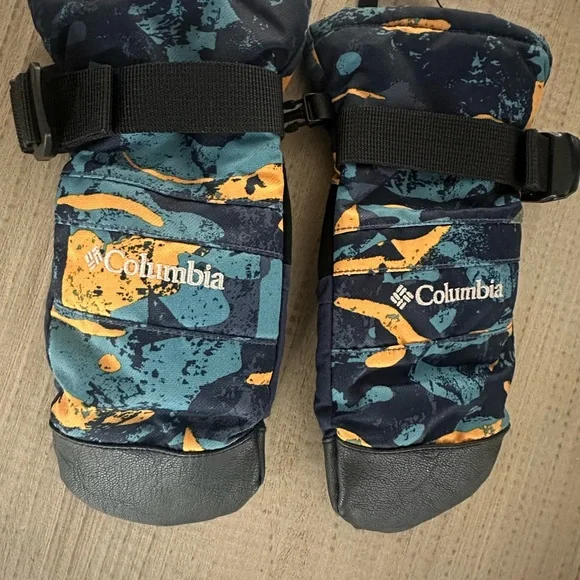 Columbia Youth Ski / Snow Mittens with Blue and Gold Accents