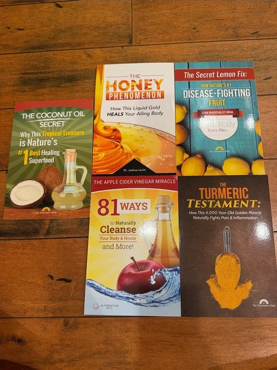 Assorted Natural Remedy Booklet Set – Yellow, Orange, Brown Covers