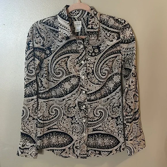 J Crew‎ Perfect Shirt Paisley Print | XS